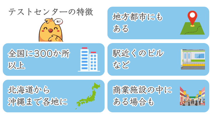 テストセンターの特徴5つ